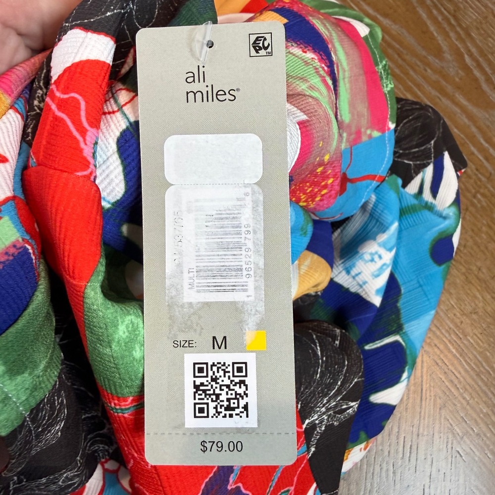 Ali Miles NWT Patchwork Pattern Bell Sleeve Blous… - image 6